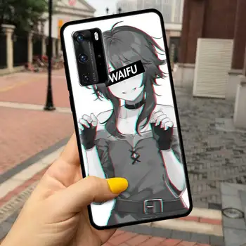Liūdna, Anime Estetikos Senpai Atveju, Huawei P20 30 P40 Lite 5G P Smart Plus 2019 Mate 10 20 Pro Minkštas Fundas Telefono Coque 