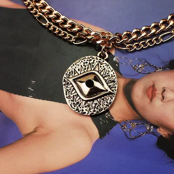 MANILAI Daugiasluoksnių Metalo Grandinės Choker Karoliai Moteris Madinga Vintage Lydinio Pakabukas Karoliai Indijos Moterų Papuošalai