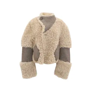 Mados kailio kratinys Pu odos trumpą paltai moterų ilgomis rankovėmis, šiltas laisvi švarkai 2019 m. rudenį, žiemą naujas viršutiniai drabužiai gx1577