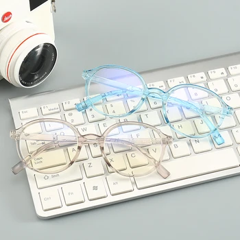 Mados kompiuterio akinių rėmeliai anti-mėlynos šviesos akiniai anti-glare akinių rėmeliai moterų turas skaidrūs lęšiai, akiniai