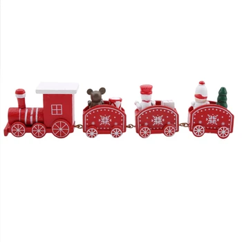 Medinių Kalėdų Traukinys Ornamentu Kalėdinė Dekoracija Namuose Kalėdų Senelis Dovanų, Žaislų, Amatų Lentelė Deco Navidad Kalėdos 2021 Naujųjų Metų