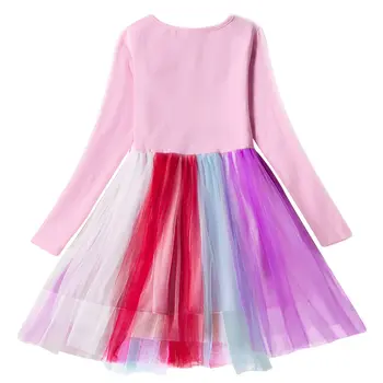 Mergaičių Suknelė Ilgomis Rankovėmis Gėlių Suknelės Vaikams Vienaragis Vestidos 2020 M. Mergina Suknelės Rudenį Vaikai Suknelė Vaikams Laisvalaikio Kostiumas
