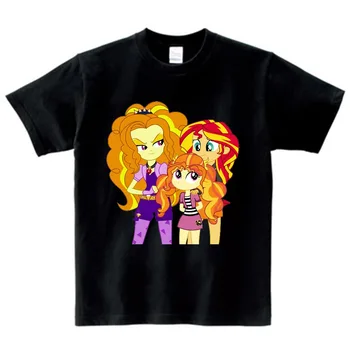 Mergina akinti dukra anime Marškinėliai Gražių vasaros top marškinėliai Atsitiktinis tee baby girl vaikų vasaros drabužių marškinėlius 3T-8T NN