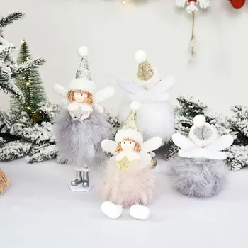 Mielas Pliušinis Kalėdų Angelas Žaislas, Lėlė Puošmena Namuose Kalėdos Naujųjų Metų Stalo Dekoras
