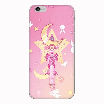Mielas Sailor Moon Anime Skaidrus Telefono dėklas skirtas iPhone 12 11 Pro Max 12 Mini X XR XS 8 7 6S 6 Plius 5 5S SE 2020 m.