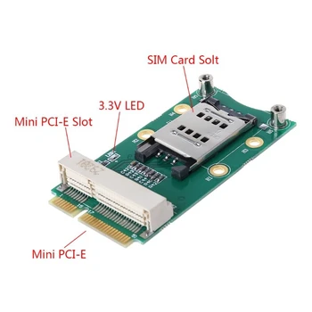 Mini PCI-E Adapterį su SIM Card Slot 3G/4G WWAN LTE, GPS Kortelių Mini PCI-e Adapterį