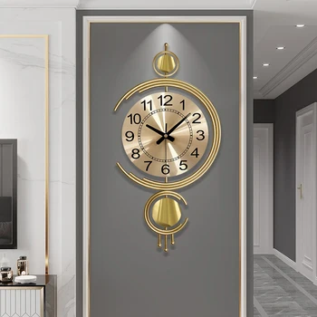 Modernus Didelis Sieninis Laikrodis Prabangos Meno Silent Kinų Stiliaus Skaitmeninis Sieninis Laikrodis Mechanizmas Miegamasis Reloj Sumalti Namų Puošybai DG50WC