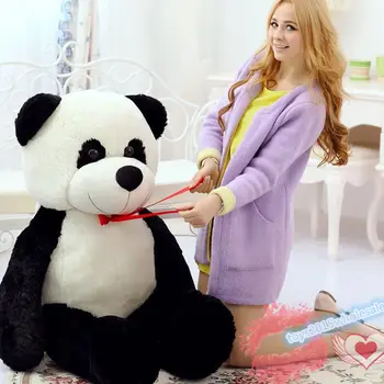 NAUJAS Giant Panda Žaislas Pliušinis Meškiukas Lėlės Įdaryti Didelis Gyvūnų Minkštas Valentino Dovana