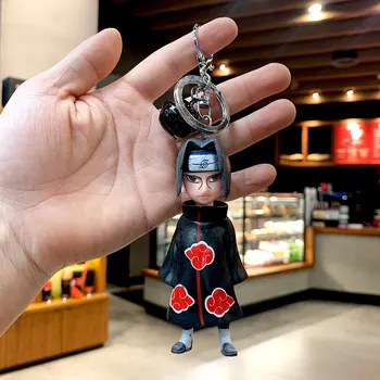 Naruto Keychain Mielas Animacinių Filmų Vaikystėje Japonijos Anime Uchiha Automobilių Key Chain Vyrų Maišelį Pakabukas Priedai Paketų Prižiūrėtojų Raktinę Draugams Dovanų