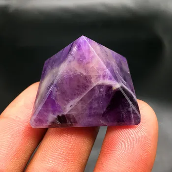 Natūralus kvarco kristalas gydymo svajinga violetinė crystal piramidės