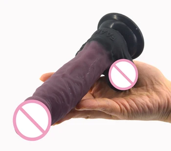 Naujas Silikoninis Tikroviškas Dildo Susiuvimo Spalva Juoda Violetinė Vyro Varpos Su Siurbtukas Sekso Žaislai Moterims, Suaugusiųjų Sekso Produktus