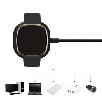Naujas Smart Žiūrėti Apmokestinimo Bazę Aukštos Kokybės Įkrovimo Kabelis, Doko Saugus Įkroviklio Stovas Versa 3 Žiūrėti Fitbit Versa3/Prasme