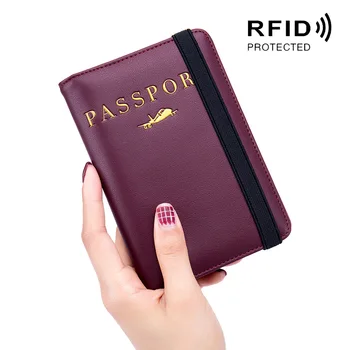 Naujoji RFID Pasas, piniginė Karvės Odos Vyrai maišelis Paso Kelionės Moterų Paso Lady įrašą Funkcija Paso Viršelio Mados j50