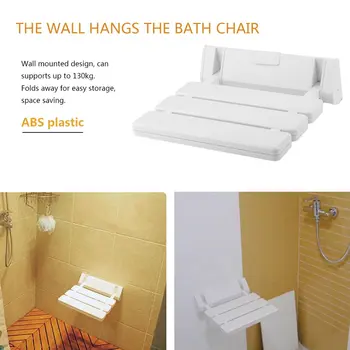 Naujos Sienos Montuojamas Vonios kambarys sulenkti Dušo Sėdynės, Kėdė Aliuminio Lydinio ABS Drop-lapų Išmatose, Sulankstomos Vonios Sėdynės Telpa Iki 130kg