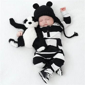 Naujų 2020 m. rudenį baby berniukas ir mergaitė romper naujagimių bamblys drabužius ilgomis rankovėmis dryžuotas Jumpsuit kūdikių drabužiai