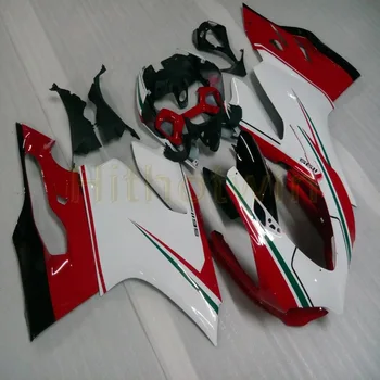 Nemokamai Varžtai+Custom Įpurškimo pelėsių raudona balta Motociklo straipsnio 1199 2012 2013 ABS lauktuvės