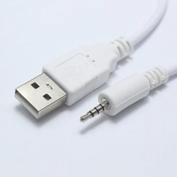 NinthQua 1pcs USB 2.0 Type A Male Plug-2,5 mm 4Pole Stereo Jack Plug Garso Duomenų Kabelis Įkrovimo Jungtis MP3 MP4 Baltas