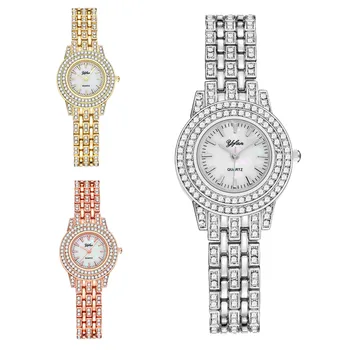 OTOKY Moterų Laikrodžiai Top Brand Prabangos Diamond Ponios Laikrodžiai, Nerūdijančio Plieno, Sidabro Akių Dirželis Moterų Kvarco Žiūrėti