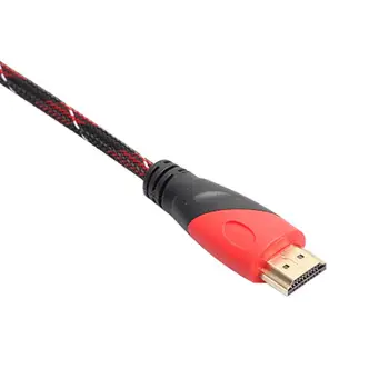 Paauksuotas hdmi kabelis HD vaizdo kabelį, o kabelis hdmi kabelis dviejų spalvų režimas raudona ir juoda tinklo