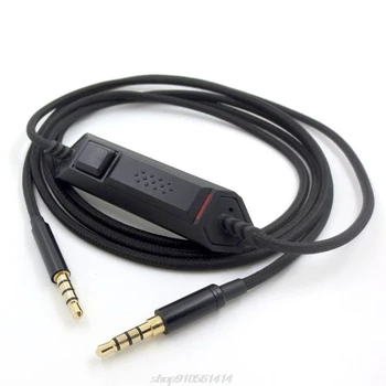Pakeitimo 3.5 mm Audio Ausinių Kabelį Inline Kontrolės Logitech G633 G933 Žaidimų Ausinės Priedai J19 21 Dropship