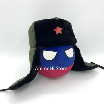 Polandball Pliušiniai Žaislai Rusija Kamuolys ir Lei Feng bžūp Altyn šalmas Sovietų Armijos Bžūp Lėlės RUS countryballs Cosplay Dovanų