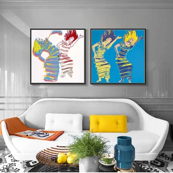 Pop Art, Šokių Mergina Andy Warholo Drobė Paveikslų Kambarį Abstraktus Menas, Plakatų ir grafikos Šiuolaikinės Dekoratyvinės Tapybos