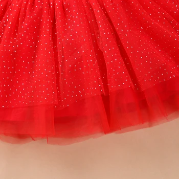 Pudcoco Bamblys Baby Girl Drabužius ilgomis rankovėmis Akių Siūlų Suknelė Mados Kalėdų Elnių Apvalios Kaklo Vaikai Princesė Suknelė