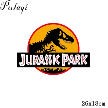 Pulaqi Juros periodo Parkas Pleistrai Tyrannosaurus Raptor Geležies-dėl Pleistras Vyrams Berniukas Drabužių Šilumos Perdavimo Skalbti Gyvūnų Aplikacijos B