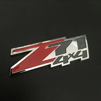 RAUDONAS ir Pilkas, ABS Z71 4x4 Logotipas Ženklelis Tinka Chevrolet Silverado 1500/GMC Sierra