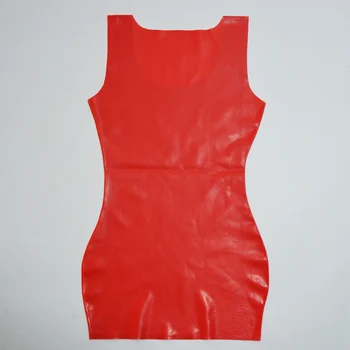Raudono Latekso Mini Suknelė Seksualus Apatinis Trikotažas Gumos Įdomus Išgalvotas Suknelė