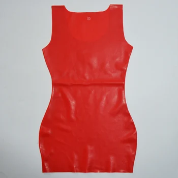 Raudono Latekso Mini Suknelė Seksualus Apatinis Trikotažas Gumos Įdomus Išgalvotas Suknelė