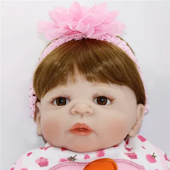 Reborn Baby Doll, rožinė Princesė Mergina Lėlės viso kūno Silikono Kūdikiams Merginos Gyvas realus gyvas bebes lėlės Gimtadienio Dovana Maudytis žaislas