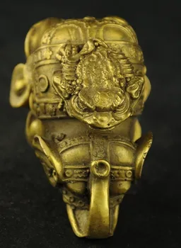 Retas Kinijos rankinis, plaktukas vario spittor dramblys statula taikos