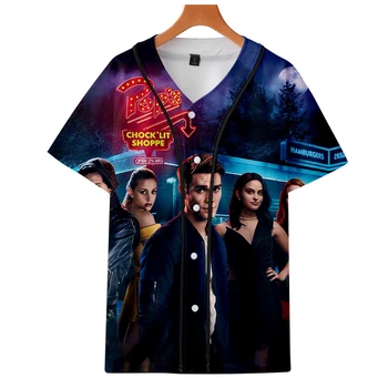 Riverdale 3D Atspausdintas Krepšinio marškinėlių Mada Moterims/Vyrams Atsitiktinis Vasaros Marškinėlius Karšto Pardavimo 2019 Madingų Drabužių Streetwear