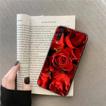Rožės raudonos gėlės meilės, Telefono dėklas, Skirtas Samsung 