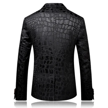 Rudenį juoda ilgomis rankovėmis vyrų kostiumas striukė Azijos dydis S M L XL XXL XXXL XXXXL mens kostiumai sportiniai švarkai (bleizeriai) aukštos kokybės