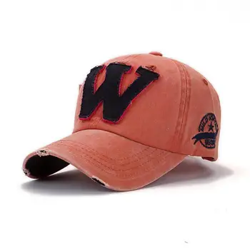 Seioum medvilnės raidė W Beisbolo kepuraitę retro lauko sporto kepurės moterų kaulų gorras lenktas įrengtas plauti derliaus tėtis kepurės vyrams