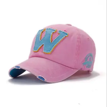 Seioum medvilnės raidė W Beisbolo kepuraitę retro lauko sporto kepurės moterų kaulų gorras lenktas įrengtas plauti derliaus tėtis kepurės vyrams