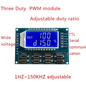 Signalo Generatoriaus PWM Impulso Dažnį, darbo Ciklas Reguliuojamas Modulio LCD Ekranas L4MF