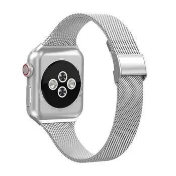 Silm diržu, Apple Watch band 44 mm 40mm iWatch juosta 42mm/38mm 42 40 38 plieno apyrankė 