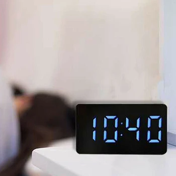 Skaitmeninis Naktiniai LED Laikrodis-Žadintuvas Laiko Atidėjimo Žiūrėti Laikrodis Miegamojo Puošmena