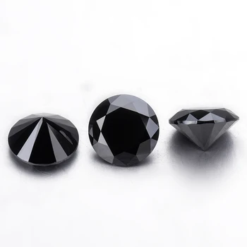 Starszuan jewel juodas kokybės laisvas brangakmenių 8mm retailed akmenys netikrą moissanites