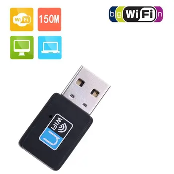 USB Wi-fi Adapteris su USB, Ethernet, WiFi Dongle Lan 150Mbps USB Wi-Fi Adapteris PC Antena, 