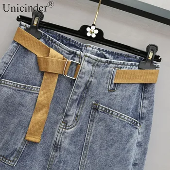 Unicinder 2021 Visas Ilgis Mygtukas Skristi liesas džinsus moteris Aukšto Mygtuką, kelnės moterims moteriški džinsai nelaimę džinsus, pilkos spalvos džinsus