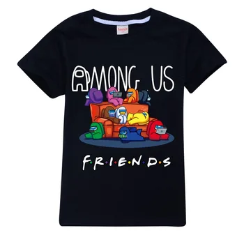 Vasaros Vaikų Žaidimo Tarp Mūsų Atspausdintas T-shirt Vaikams, Cartoon Anime Marškinėliai Bamblys Berniukams, Mergaitėms trumpomis Rankovėmis Marškinėlius, O-kaklo Tee Viršūnės
