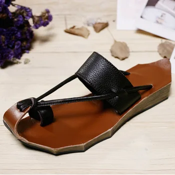 Vasaros produkto vadovas odos sandalai didelių metrų laisvalaikio bateliai, atkurti senovės būdų yra Japonų sandalai didmeninės