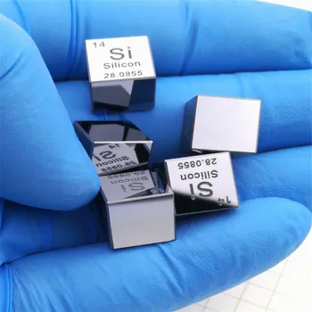 Visiškai atspindi Didelio grynumo monokristalo silicio ir silicio kubinių periodinės lentelės kubo 10mm Si≥6N