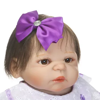 Visą Silikono Vinilo Reborn Baby Doll Realus Mergina Kūdikių Lėlės 23 Colių 57 cm Tikroviška Princesė Vaikams, Žaislas, vaikas bebe dovana atgimsta