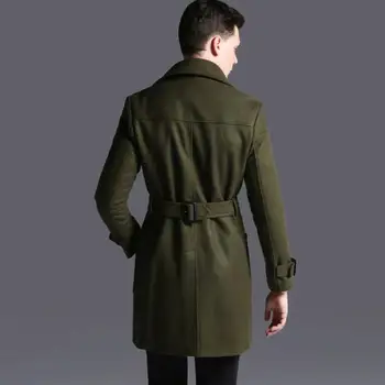 Vyrai tranšėjos paltai vyras Single-breasted ilgi paltai vyrams, Verslo drabužius slim fit paltas ilgomis rankovėmis 2020 naujų dizaineris