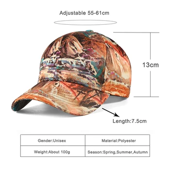 Wuaumx Aukštos Kokybės Atsitiktinis 3D Spausdinimo Beisbolo kepuraitę Moterų Reguliuojamas Beisbolo Kepurę Vyrų Kaulų Snapback Sunkvežimio vairuotojas Hat Didmeninės